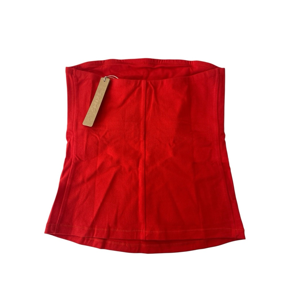 New Skims Cotton Jersey Tube Top Women's XS Ruby Stretch Strapless Comfy - Picture 2 of 10